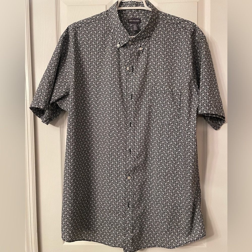 Mens button down short sleeve shirt